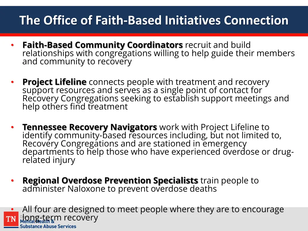 the office of faith based initiatives connection