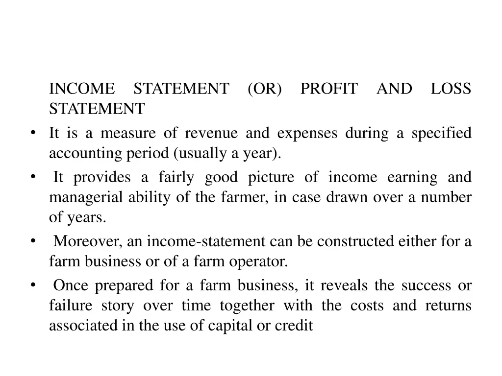 income statement it is a measure of revenue