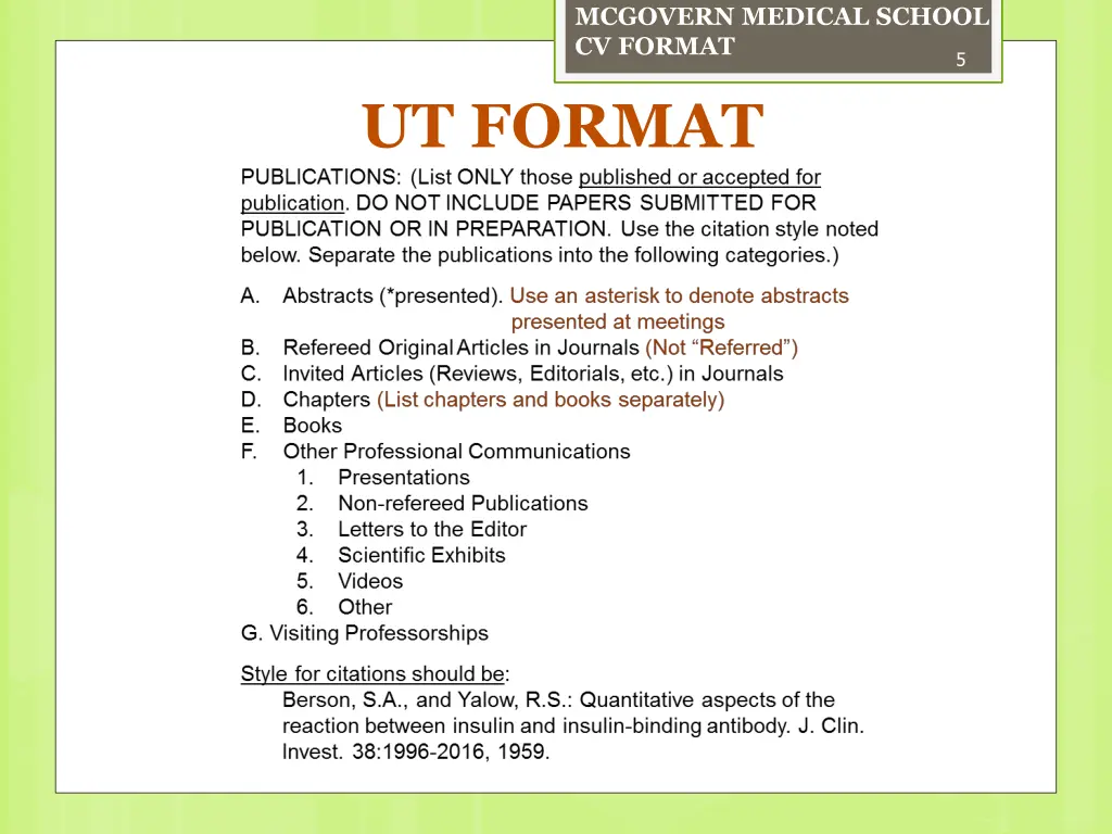 mcgovern medical school cv format 4