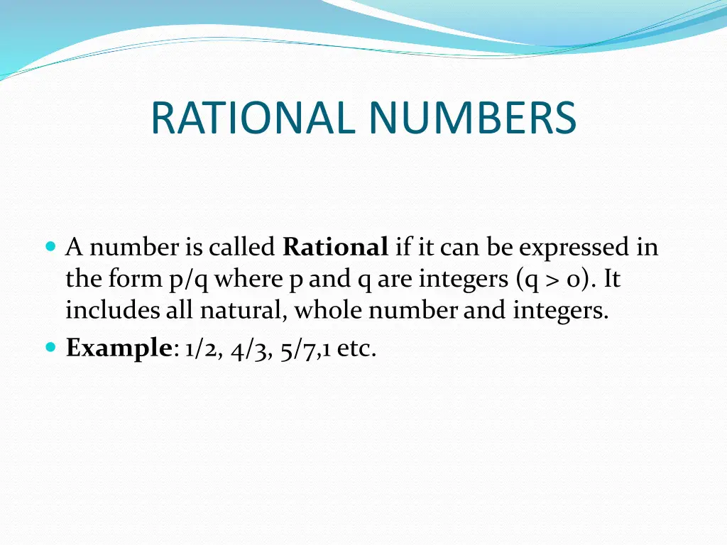 rational numbers