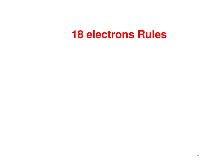 18 electrons rules