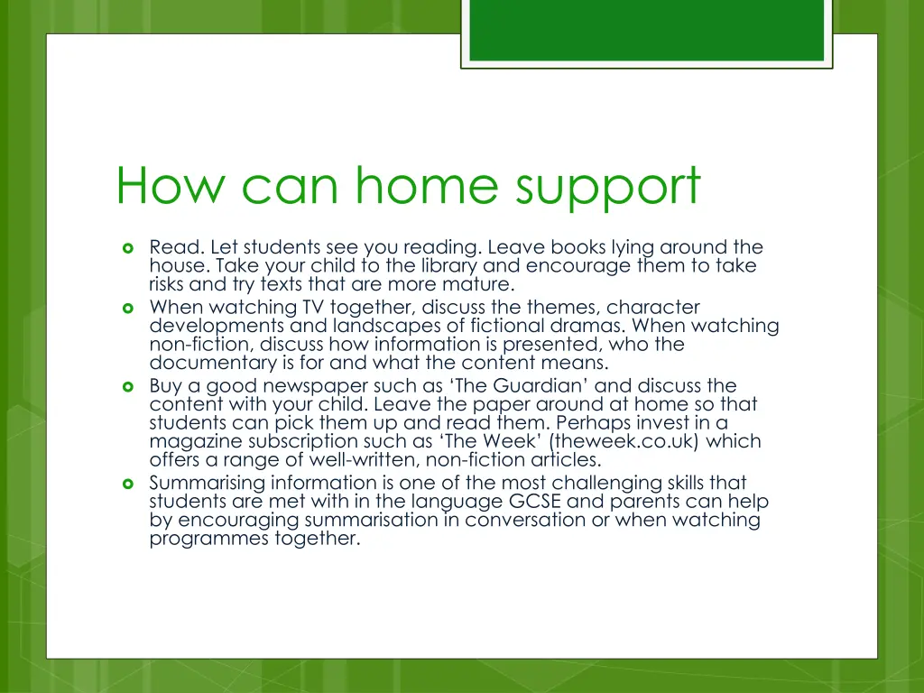 how can home support