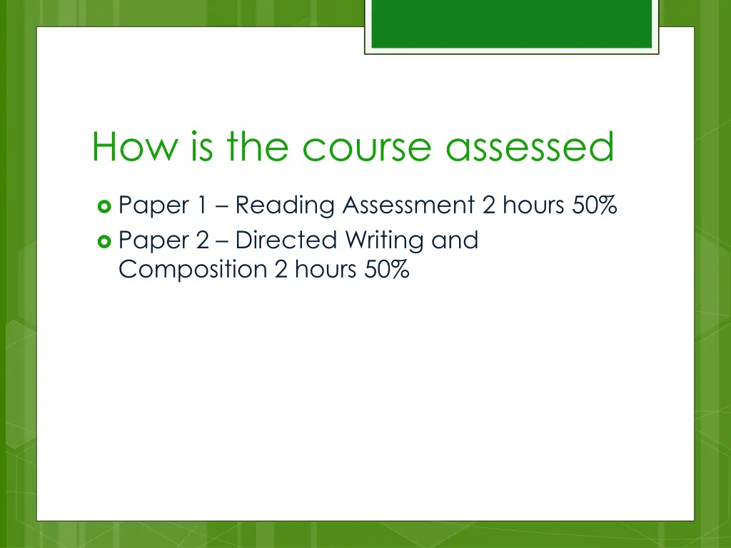 how is the course assessed