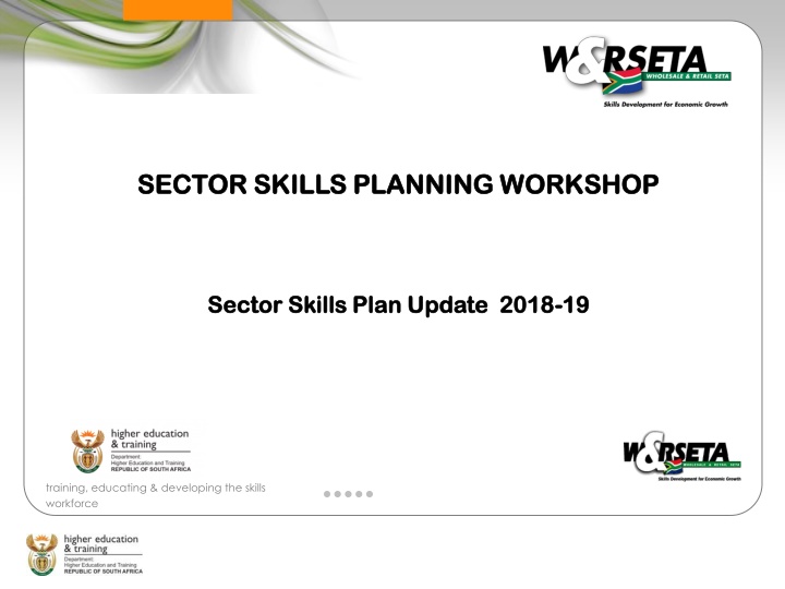 sector skills planning workshop sector skills