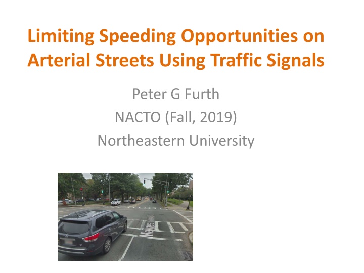 limiting speeding opportunities on arterial