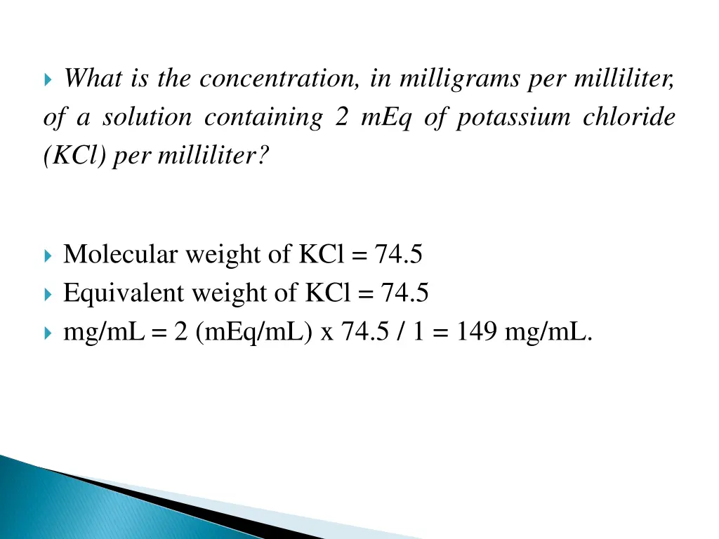 what is the concentration in milligrams