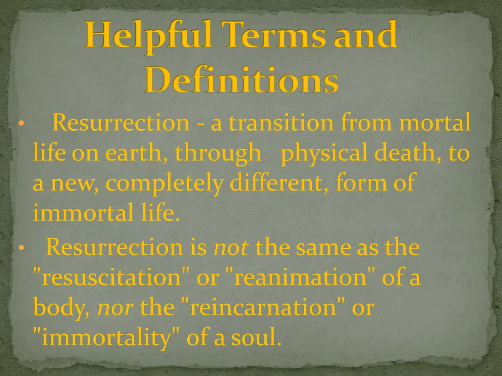 helpful terms and definitions