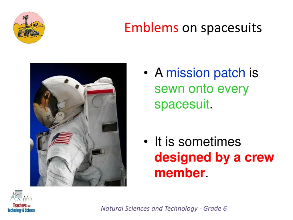 emblems on spacesuits