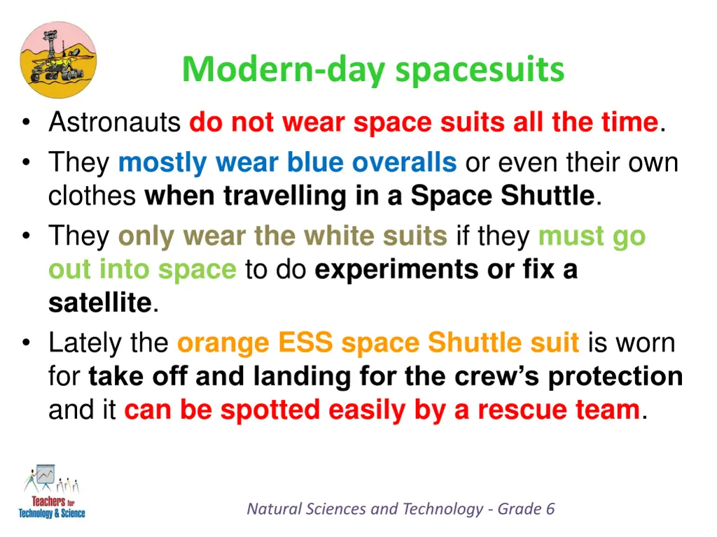 modern day spacesuits astronauts do not wear