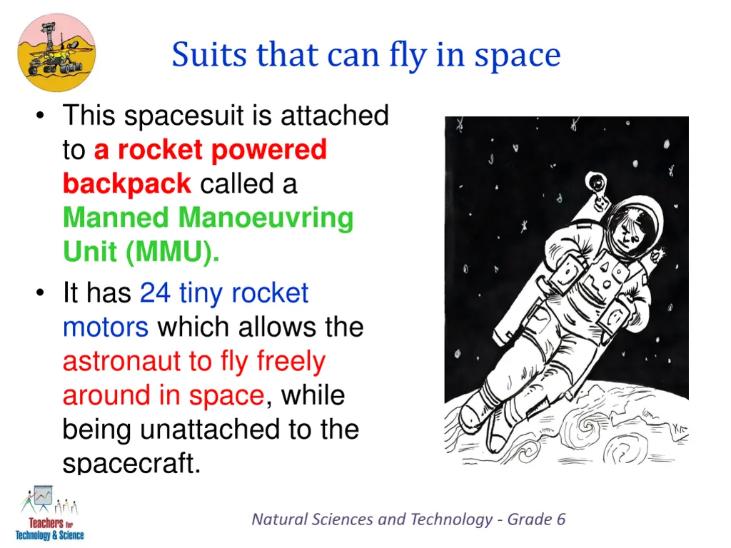 suits that can fly in space