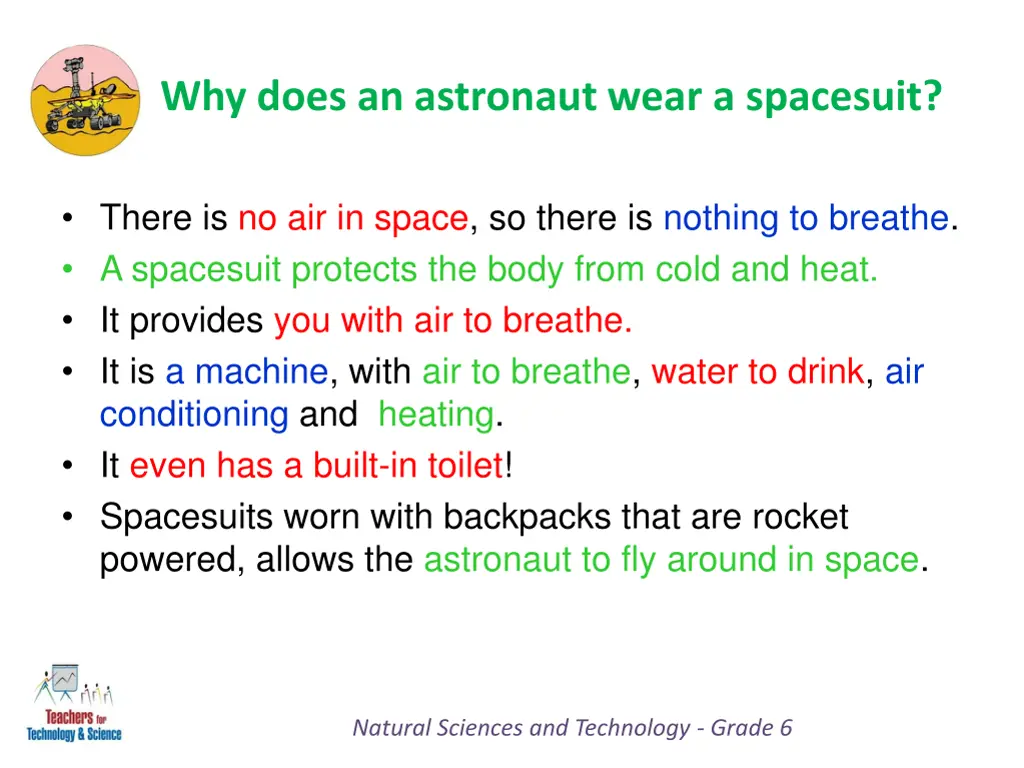 why does an astronaut wear a spacesuit