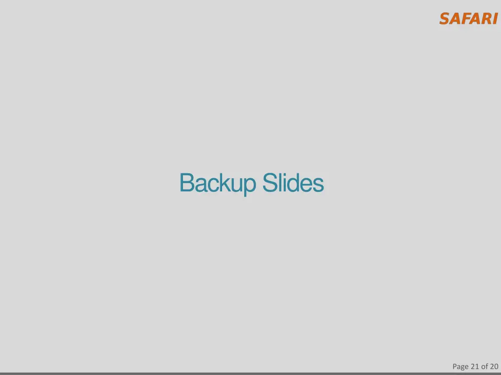 backup slides