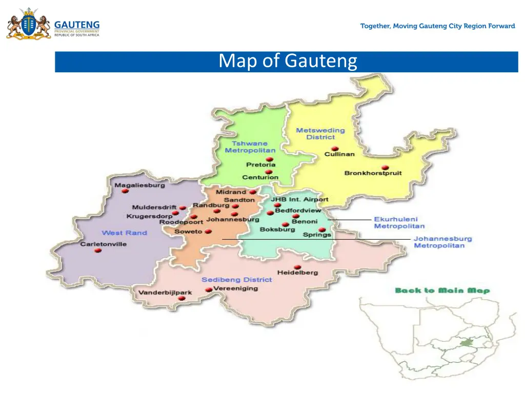 map of gauteng