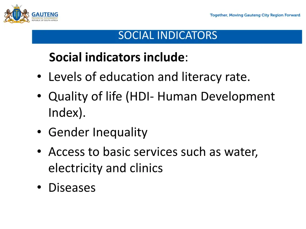 social indicators