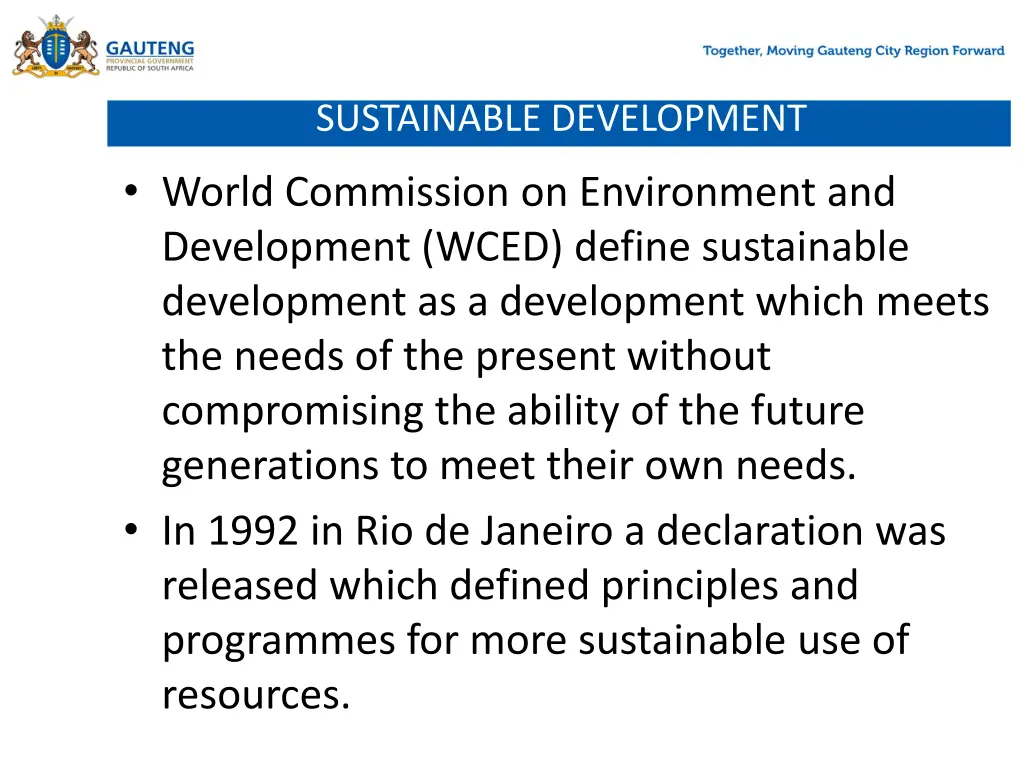 sustainable development