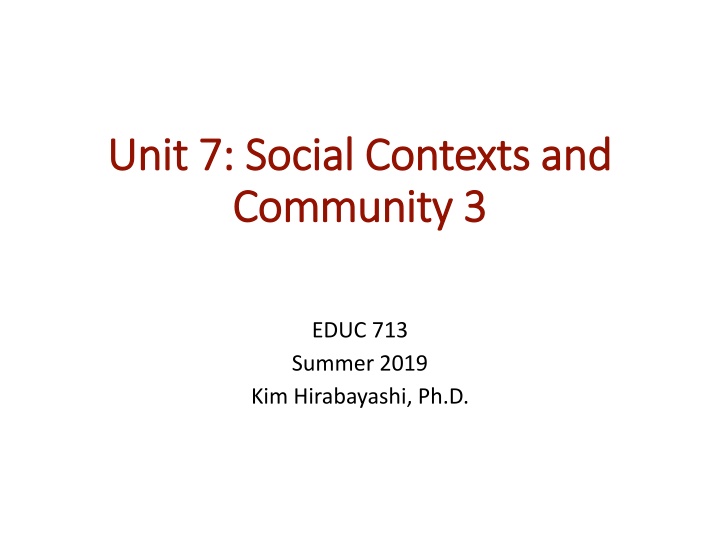 unit 7 social contexts and unit 7 social contexts