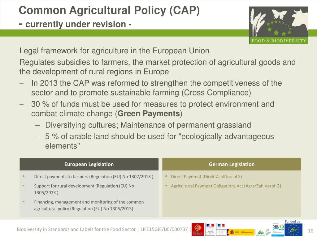 common agricultural policy cap currently under