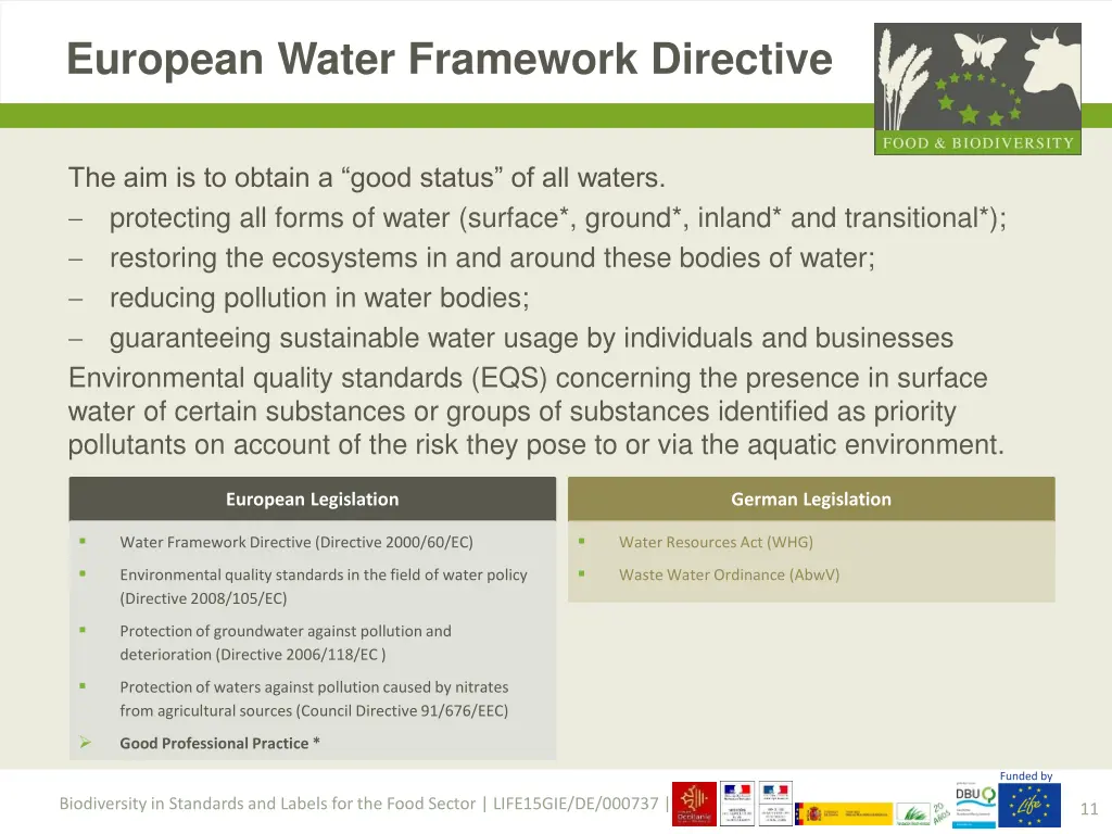 european water framework directive