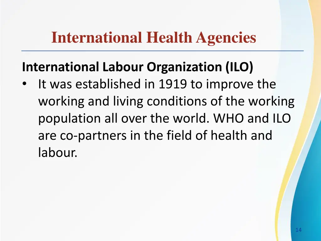 international health agencies 8