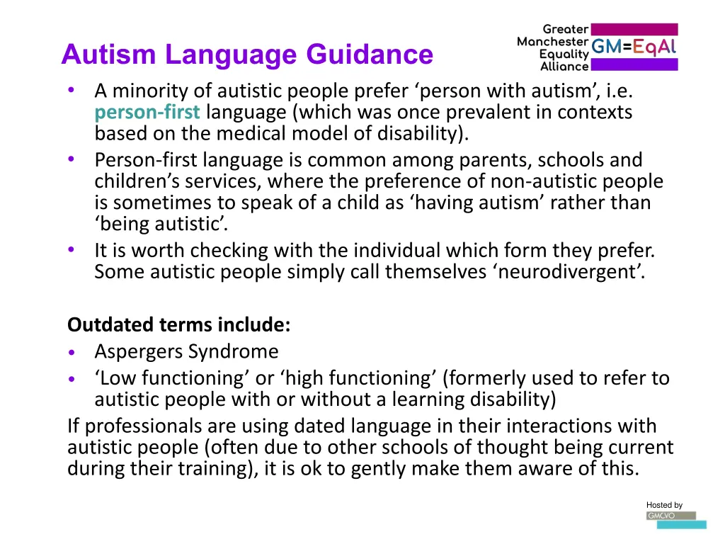 autism language guidance a minority of autistic