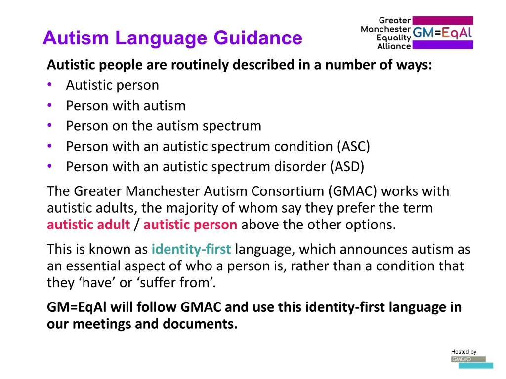 autism language guidance