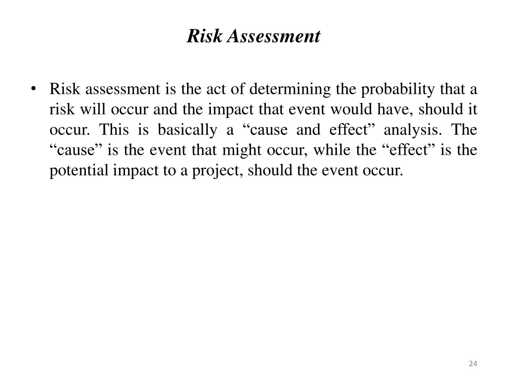 risk assessment