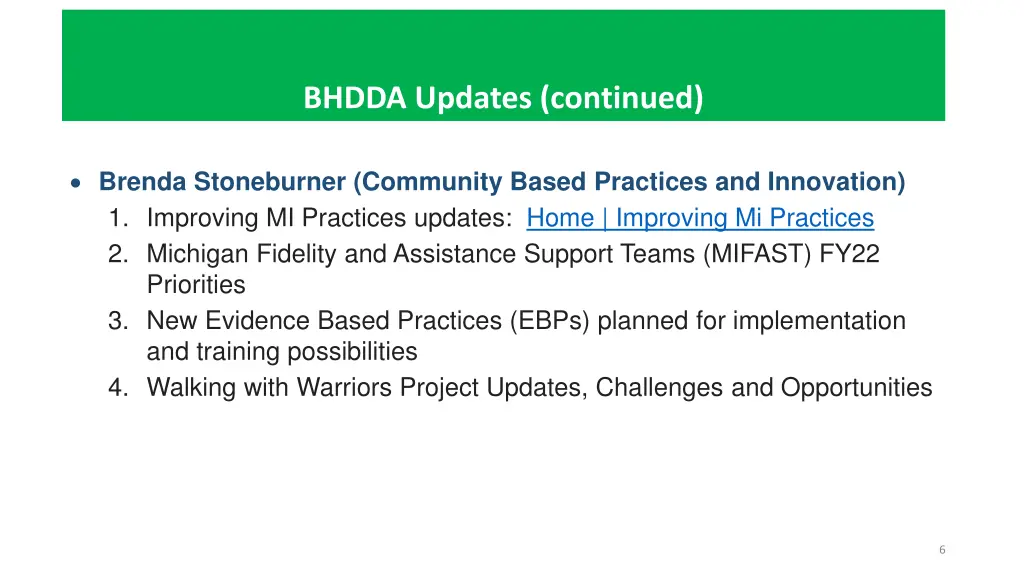 bhdda updates continued 1