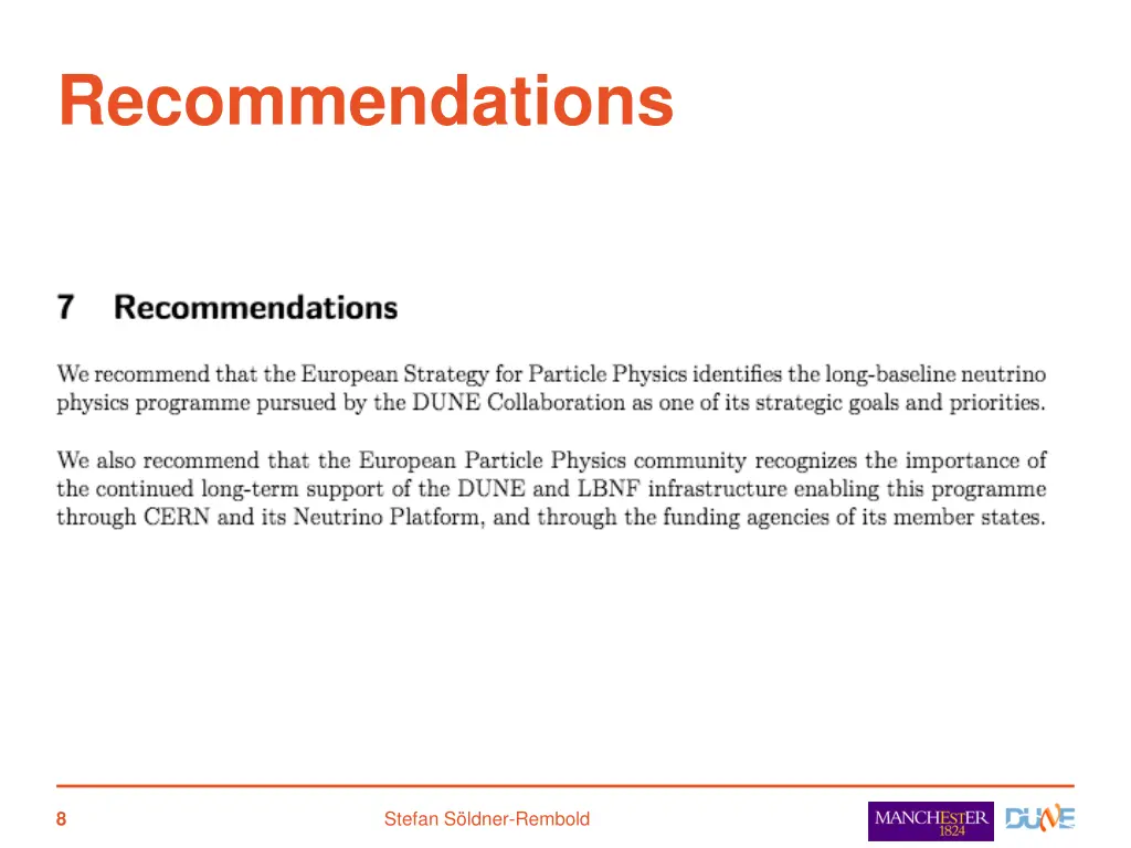 recommendations