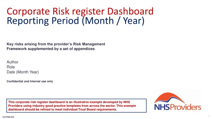 corporate risk register dashboard reporting