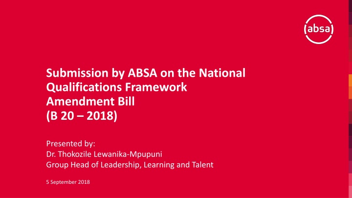 submission by absa on the national qualifications