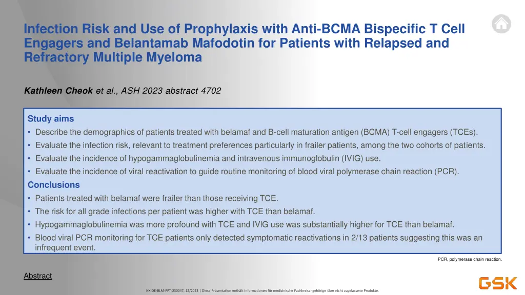 infection risk and use of prophylaxis with anti