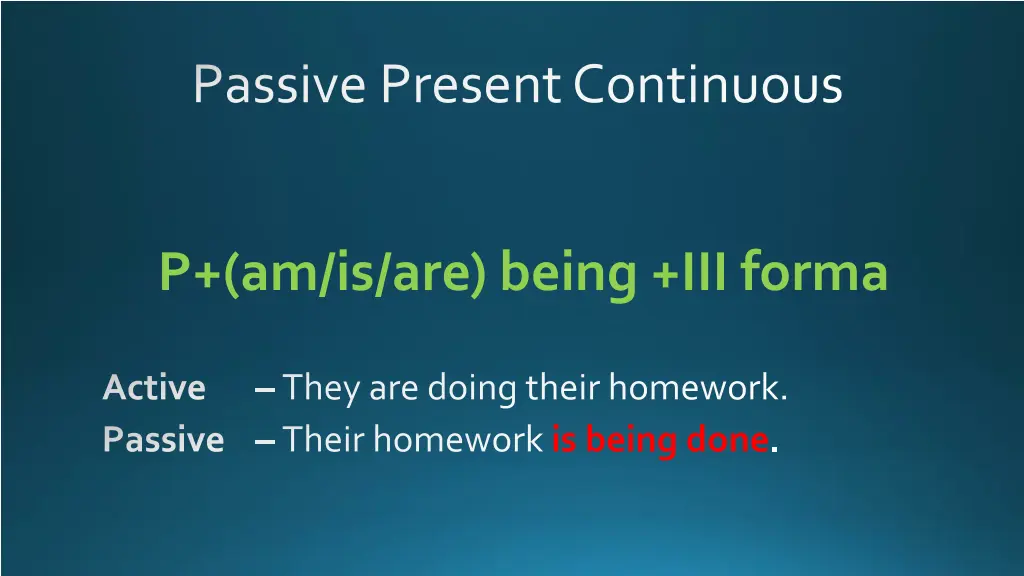 passivepresentcontinuous