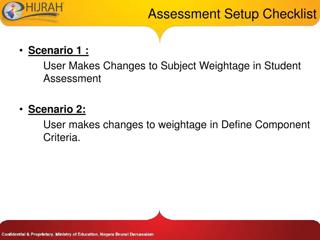 assessment setup checklist 1