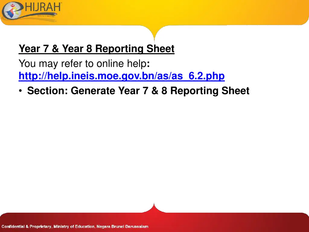 year 7 year 8 reporting sheet you may refer