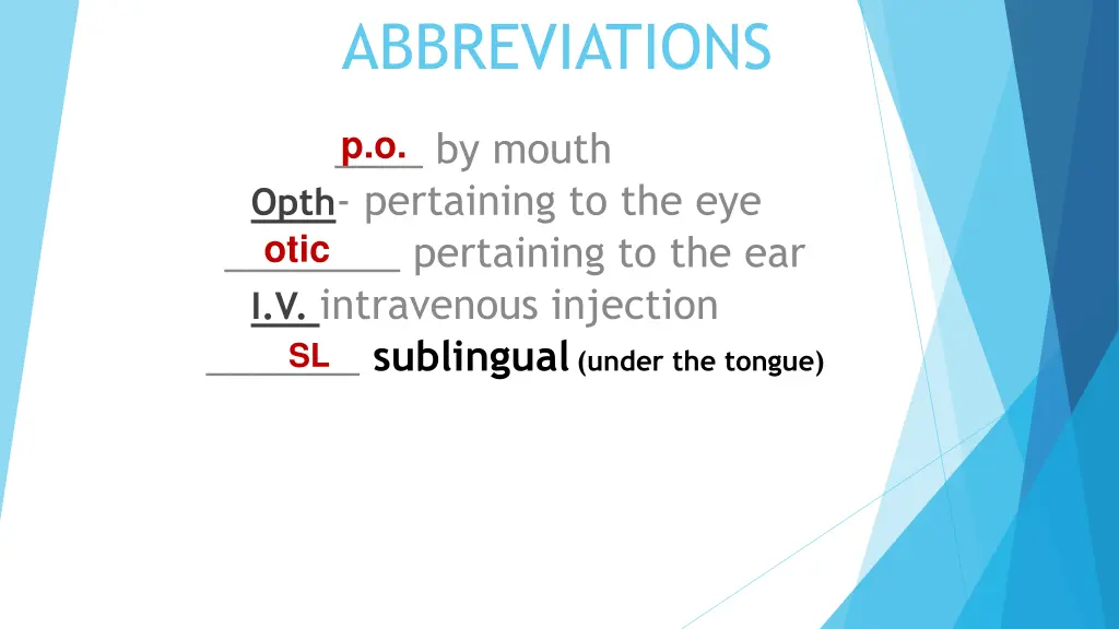 abbreviations