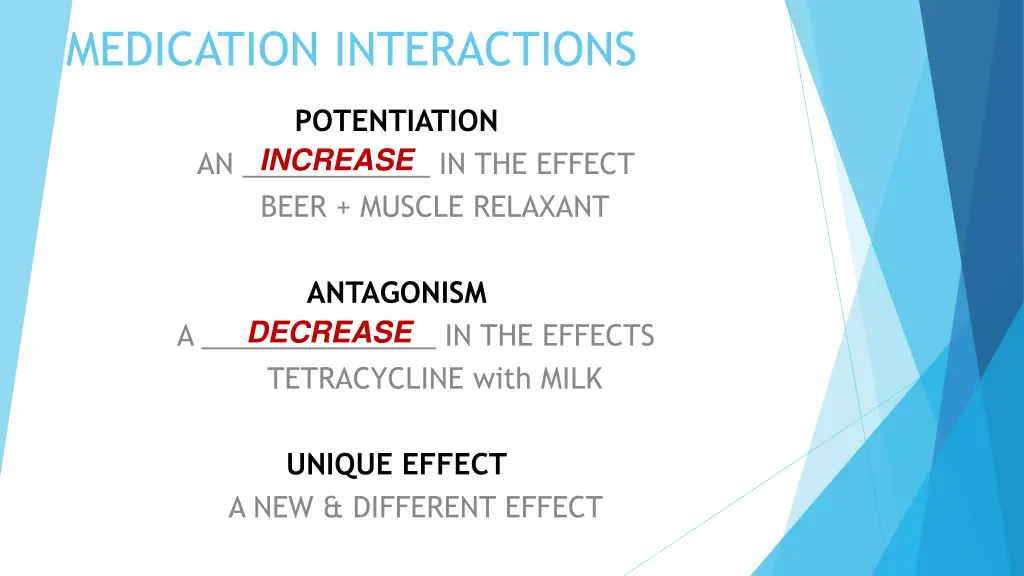 medication interactions