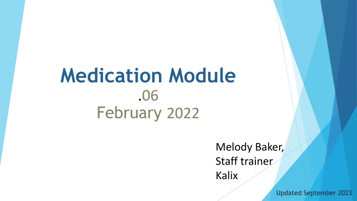 medication module 06 february 2022