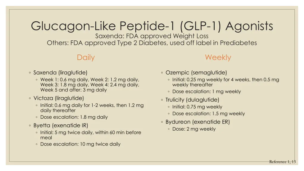 glucagon like peptide 1 glp 1 agonists saxenda