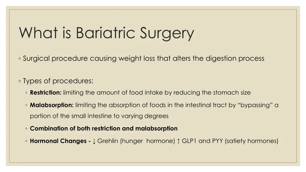 what is bariatric surgery