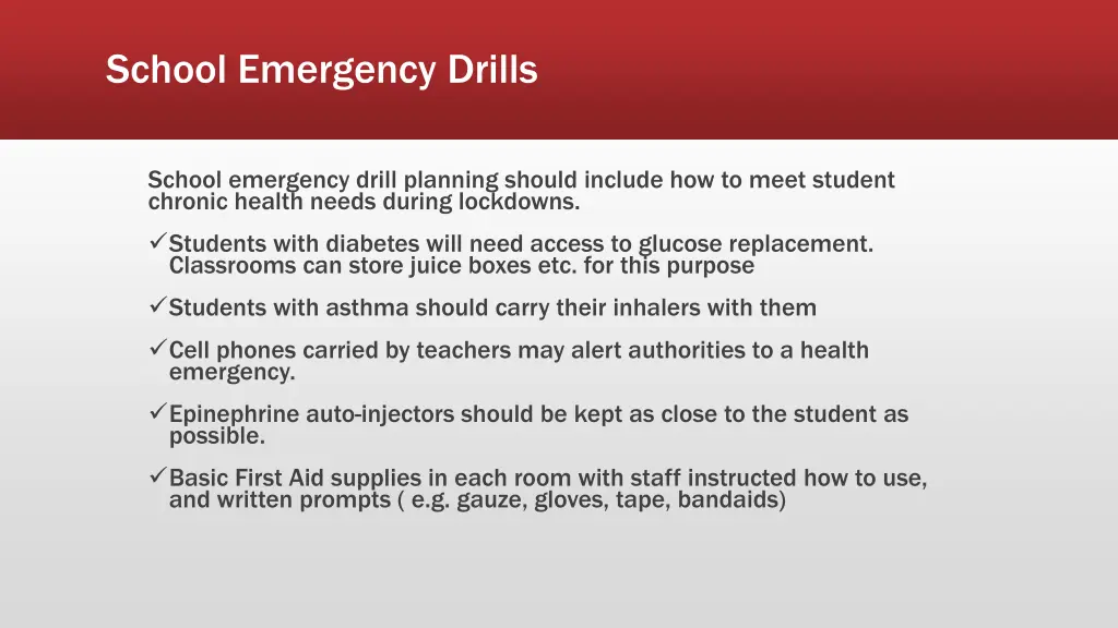 school emergency drills