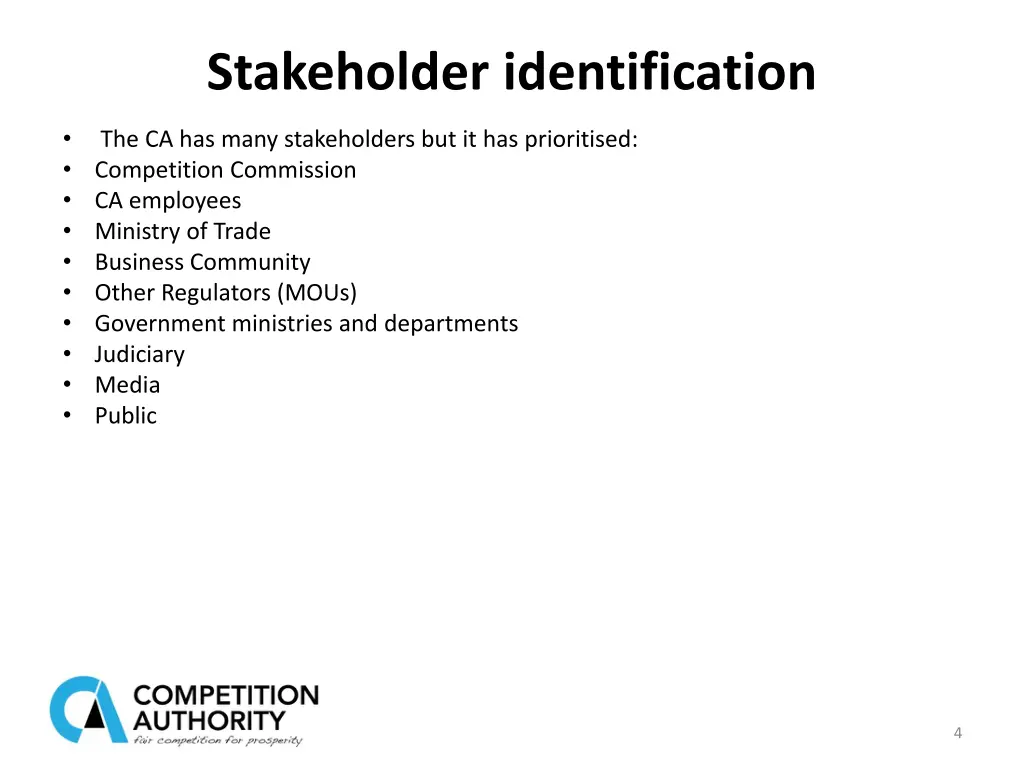 stakeholder identification