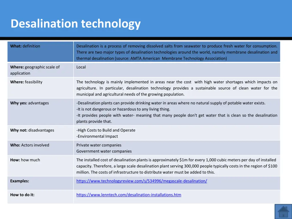 desalination technology