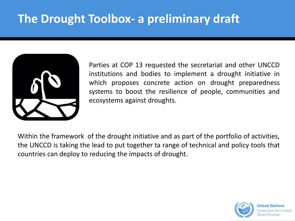 the drought toolbox a preliminary draft