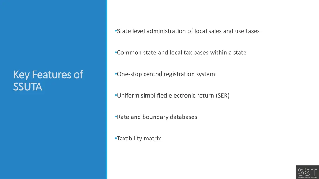 state level administration of local sales