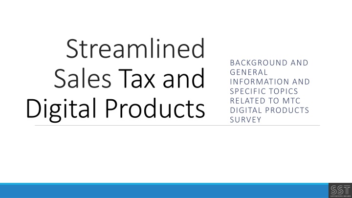 streamlined sales tax and digital products