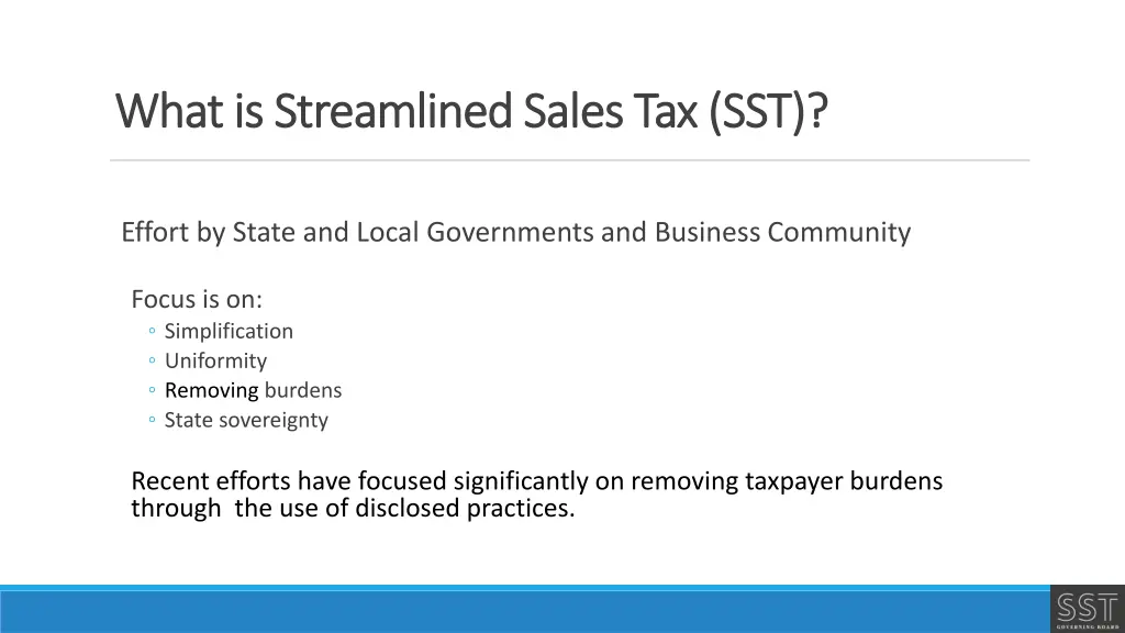 what is streamlined sales tax sst what