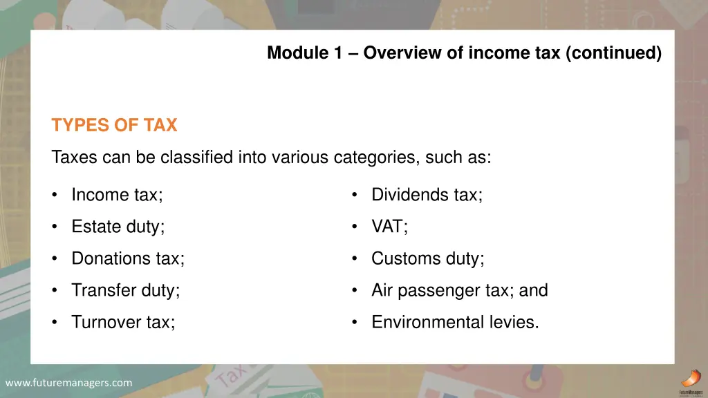 module 1 overview of income tax continued 1