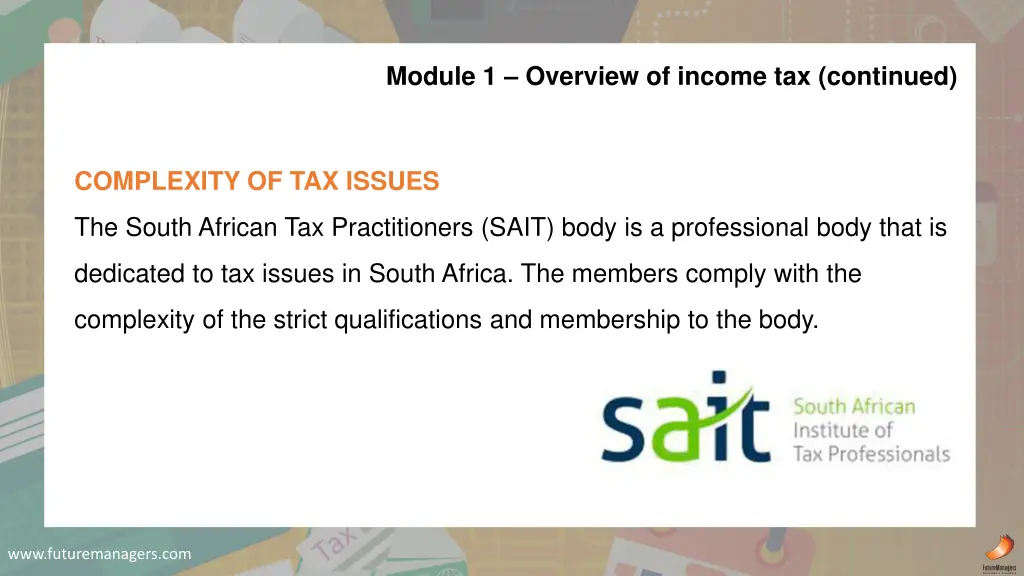 module 1 overview of income tax continued 5