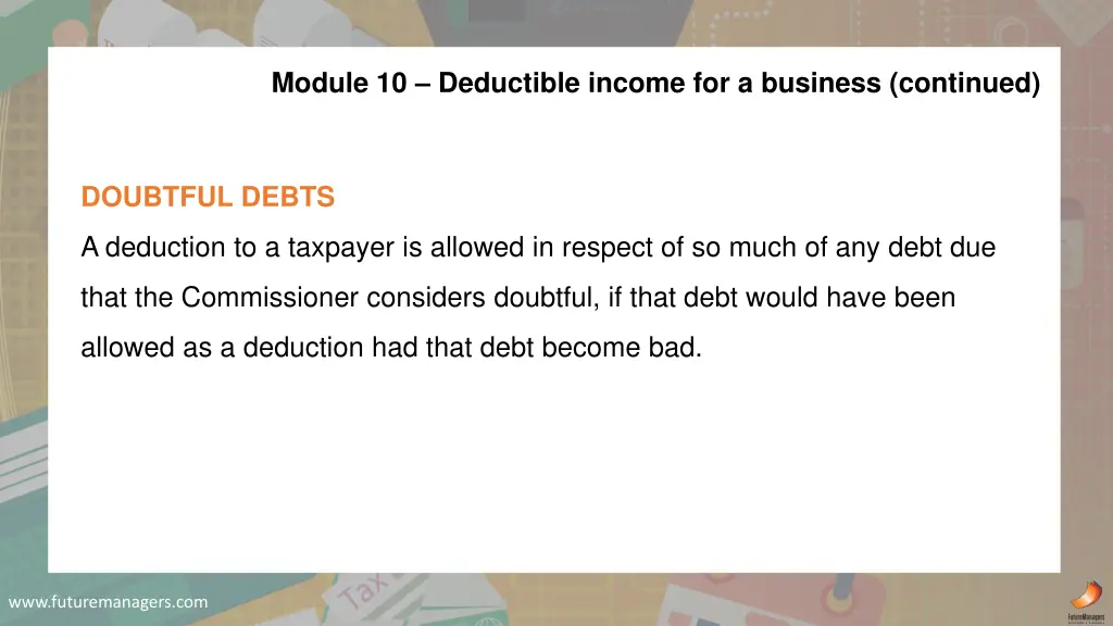 module 10 deductible income for a business 5