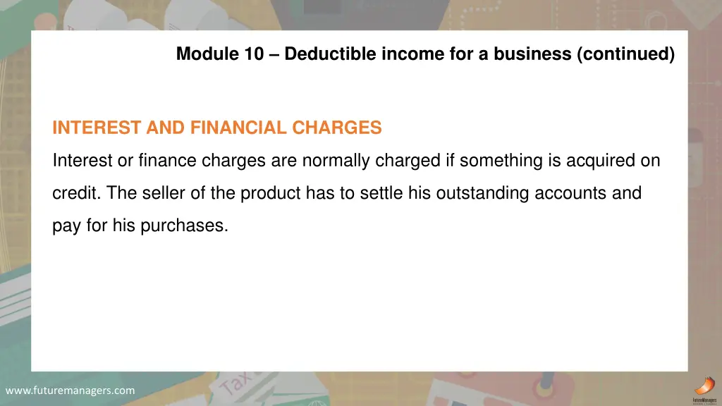 module 10 deductible income for a business 6